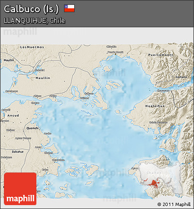 Shaded Relief 3D Map of Calbuco (Is.)