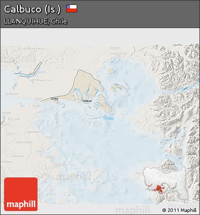 Shaded Relief 3D Map of Calbuco (Is.), lighten