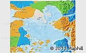 Shaded Relief 3D Map of Calbuco (Is.), political outside
