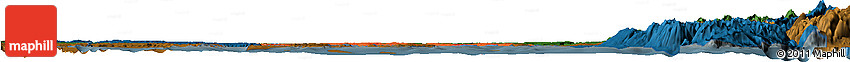 Political Horizon Map of Calbuco (Is.), darken
