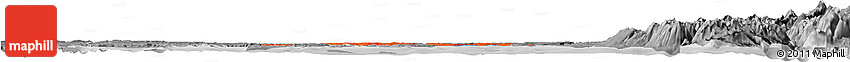 Political Horizon Map of Calbuco (Is.), desaturated