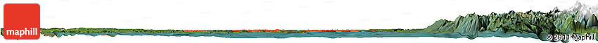 Political Horizon Map of Calbuco (Is.), satellite outside