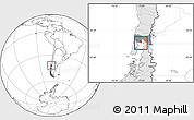 Blank Location Map of Calbuco (Is.), highlighted country, highlighted parent region