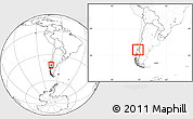 Blank Location Map of Calbuco (Is.), highlighted parent region, within the entire country