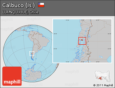 Gray Location Map of Calbuco (Is.)
