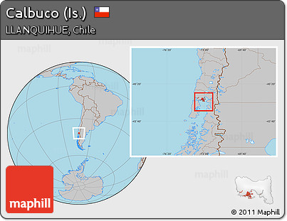 Gray Location Map of Calbuco (Is.)