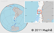 Gray Location Map of Calbuco (Is.), highlighted country