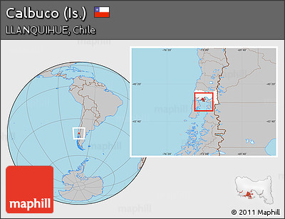 Gray Location Map of Calbuco (Is.), highlighted parent region