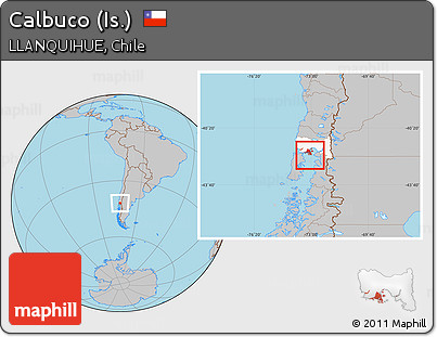 Gray Location Map of Calbuco (Is.), highlighted parent region