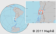 Gray Location Map of Calbuco (Is.), highlighted parent region