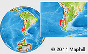Physical Location Map of Calbuco (Is.), within the entire country