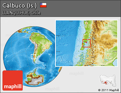 Physical Location Map of Calbuco (Is.)