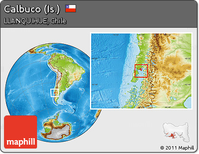 Physical Location Map of Calbuco (Is.)