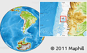 Physical Location Map of Calbuco (Is.), highlighted country
