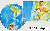 Physical Location Map of Calbuco (Is.), highlighted parent region