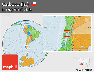 Political Location Map of Calbuco (Is.)