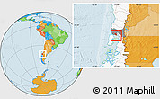 Political Location Map of Calbuco (Is.), highlighted country, highlighted parent region