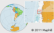 Political Location Map of Calbuco (Is.), highlighted country