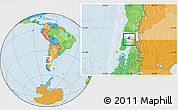 Political Location Map of Calbuco (Is.), highlighted parent region