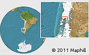 Satellite Location Map of Calbuco (Is.), highlighted country