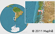 Satellite Location Map of Calbuco (Is.), highlighted parent region