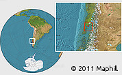 Satellite Location Map of Calbuco (Is.)