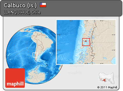 Shaded Relief Location Map of Calbuco (Is.)