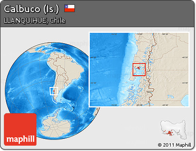 Shaded Relief Location Map of Calbuco (Is.)