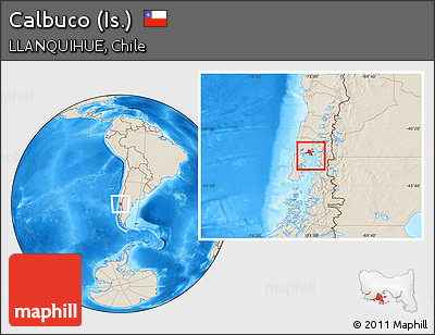 Shaded Relief Location Map of Calbuco (Is.)
