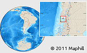Shaded Relief Location Map of Calbuco (Is.), highlighted parent region