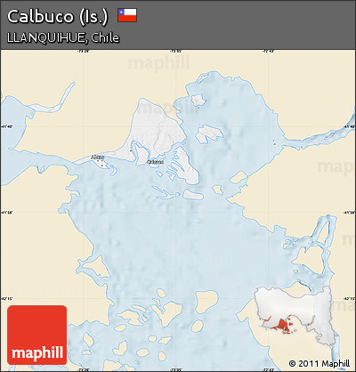 Classic Style Map of Calbuco (Is.), single color outside
