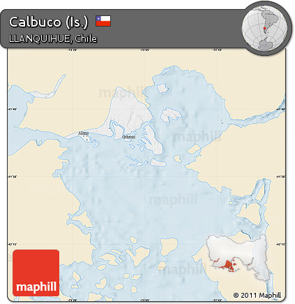 Classic Style Map of Calbuco (Is.), single color outside