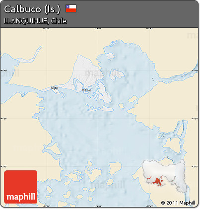Classic Style Map of Calbuco (Is.), single color outside