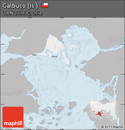 Gray Map of Calbuco (Is.), single color outside