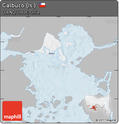 Gray Map of Calbuco (Is.), single color outside
