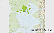 Physical Map of Calbuco (Is.), lighten