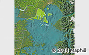 Physical Map of Calbuco (Is.), satellite outside