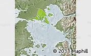 Physical Map of Calbuco (Is.), semi-desaturated