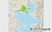 Physical Map of Calbuco (Is.), shaded relief outside