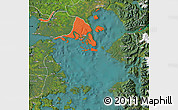 Political Map of Calbuco (Is.), satellite outside