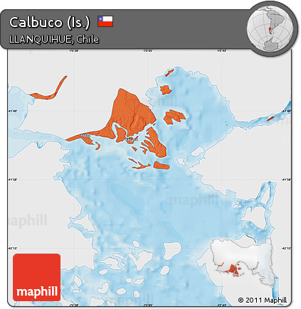 Political Map of Calbuco (Is.), single color outside