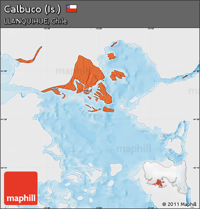 Political Map of Calbuco (Is.), single color outside