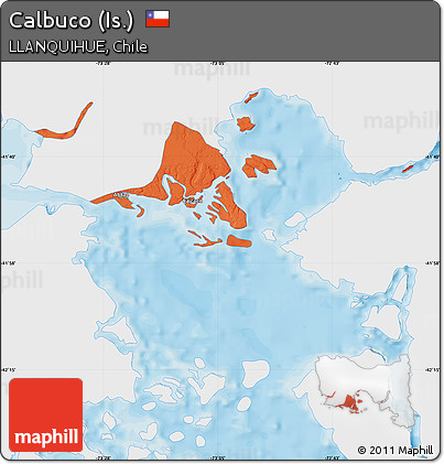 Political Map of Calbuco (Is.), single color outside