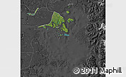 Satellite Map of Calbuco (Is.), darken, desaturated