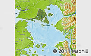 Satellite Map of Calbuco (Is.), physical outside