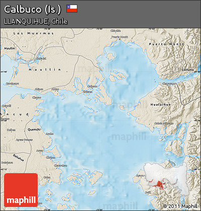 Shaded Relief Map of Calbuco (Is.)