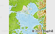 Shaded Relief Map of Calbuco (Is.), physical outside