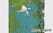 Shaded Relief Map of Calbuco (Is.), satellite outside