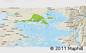 Physical Panoramic Map of Calbuco (Is.), shaded relief outside