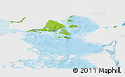 Physical Panoramic Map of Calbuco (Is.), single color outside